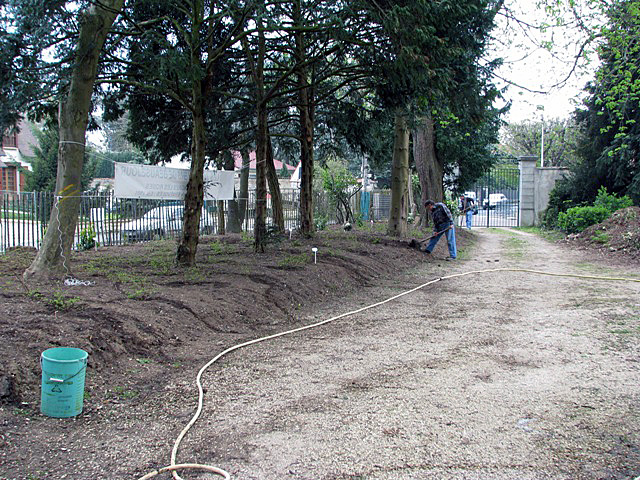 pendant l'intervention des Jardiniers de Beausjour